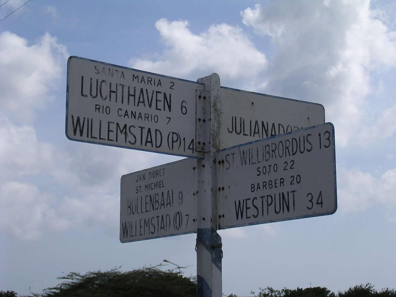 curacao roadsign